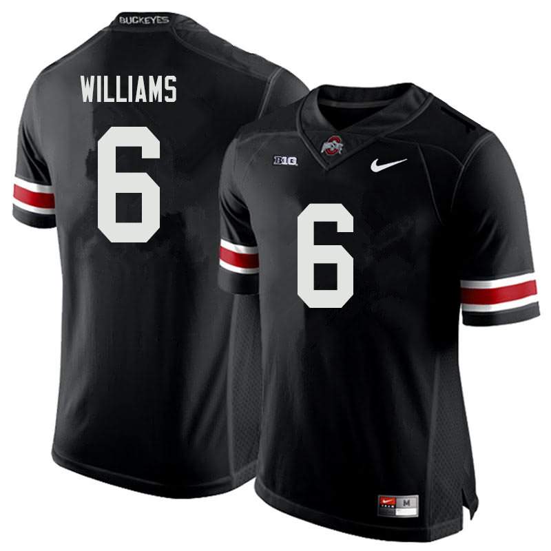Men's Nike Ohio State Buckeyes Jameson Williams #6 Black College Football Jersey Sport LYV77Q3G