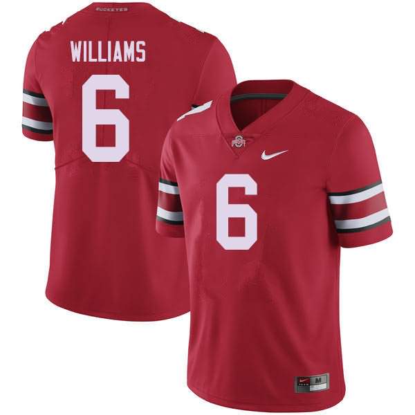 Men's Nike Ohio State Buckeyes Jameson Williams #6 Red College Football Jersey Hot Sale JHD83Q5U