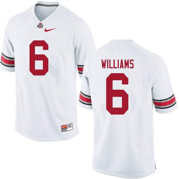 Men's Nike Ohio State Buckeyes Jameson Williams #6 White College Football Jersey Trade HKQ45Q8K