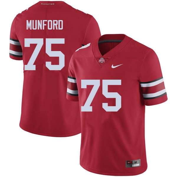 Men's Nike Ohio State Buckeyes Thayer Munford #75 Red College Football Jersey Restock CQD82Q8X