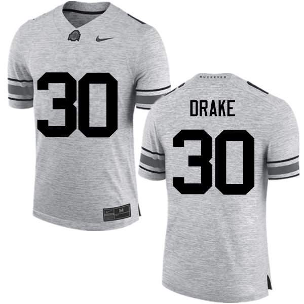 Men's Nike Ohio State Buckeyes Jared Drake #30 Gray College Football Jersey Discount FKH86Q6N
