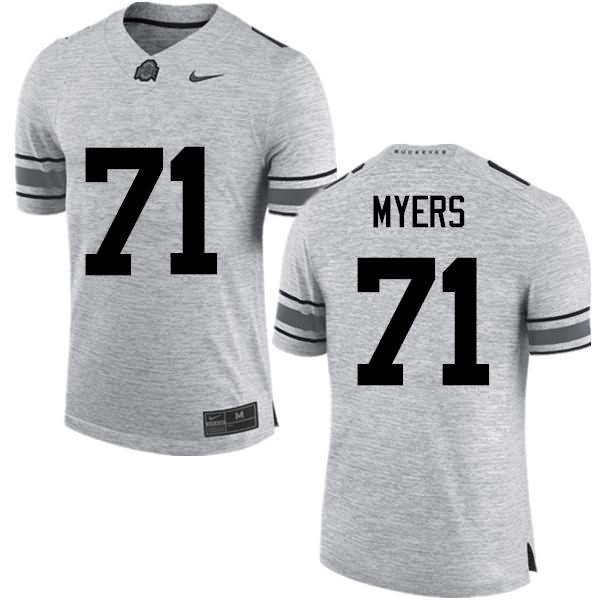 Men's Nike Ohio State Buckeyes Josh Myers #71 Gray College Football Jersey Trade BEH54Q1G
