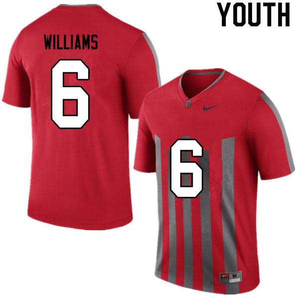 Youth Nike Ohio State Buckeyes Jameson Williams #6 Retro College Football Jersey Stability MGZ31Q0J