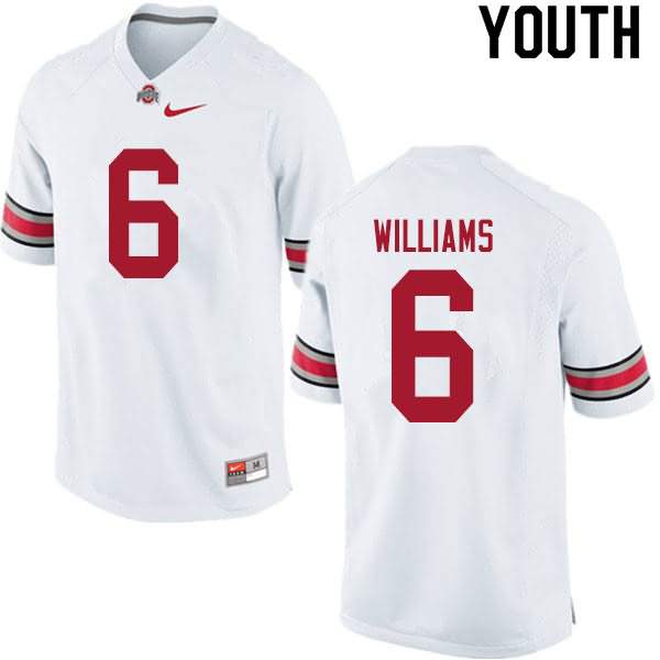 Youth Nike Ohio State Buckeyes Jameson Williams #6 White College Football Jersey On Sale RDD75Q6D