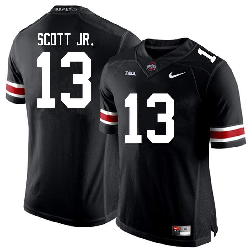 Men's Nike Ohio State Buckeyes Gee Scott Jr. #13 Black College Football Jersey Designated NTA64Q4F