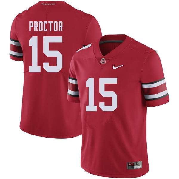 Men's Nike Ohio State Buckeyes Josh Proctor #15 Red College Football Jersey Supply WVK55Q2L