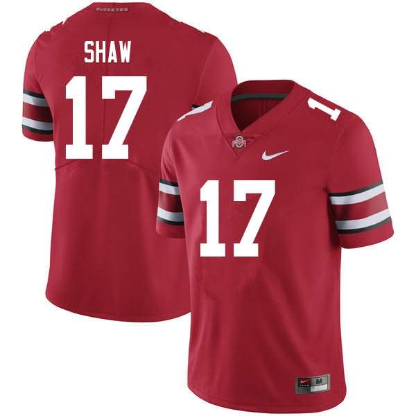 Men's Nike Ohio State Buckeyes Bryson Shaw #17 Scarlet College Football Jersey June XIZ14Q0V