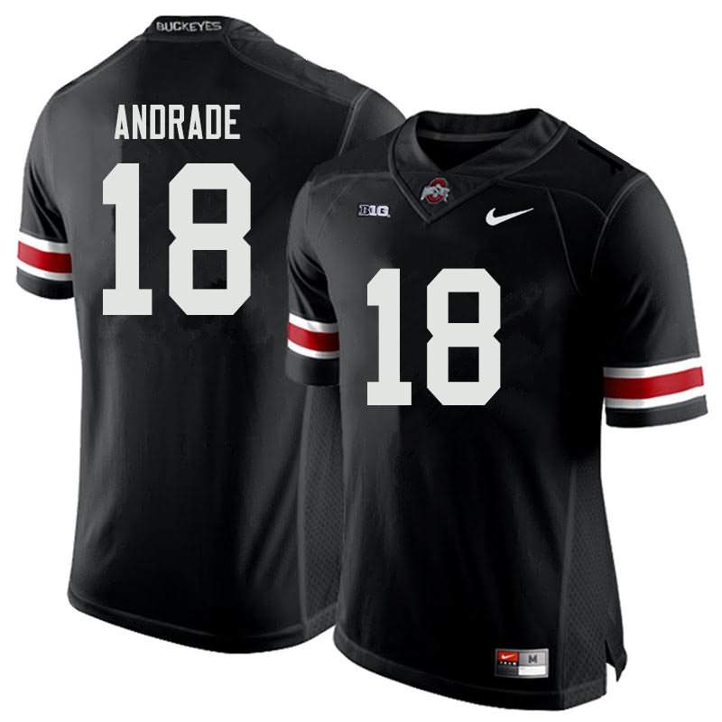 Men's Nike Ohio State Buckeyes J.P. Andrade #18 Black College Football Jersey December JUM13Q8O