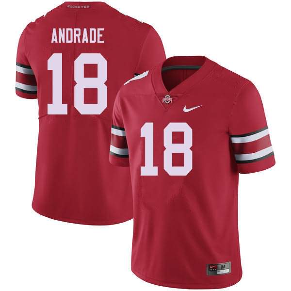 Men's Nike Ohio State Buckeyes J.P. Andrade #18 Red College Football Jersey Freeshipping STJ74Q4Q