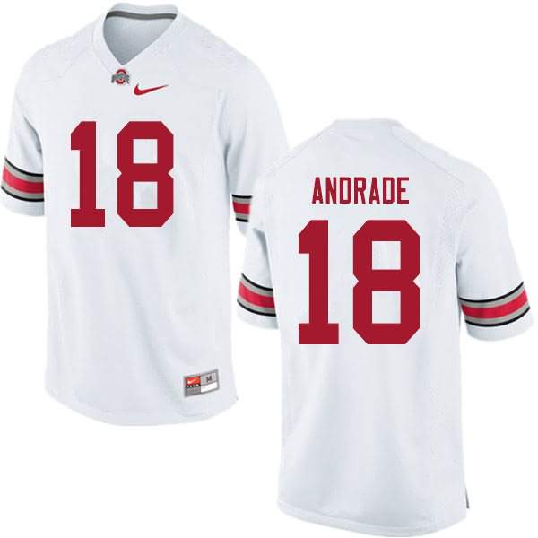 Men's Nike Ohio State Buckeyes J.P. Andrade #18 White College Football Jersey Version ZWB45Q6F