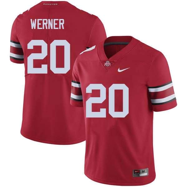 Men's Nike Ohio State Buckeyes Pete Werner #20 Red College Football Jersey Jogging DDC15Q1R