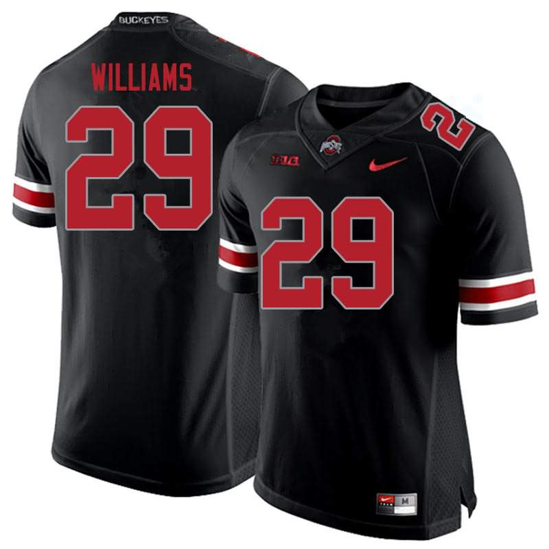 Men's Nike Ohio State Buckeyes Kourt Williams #29 Blackout College Football Jersey Restock LPQ74Q0L