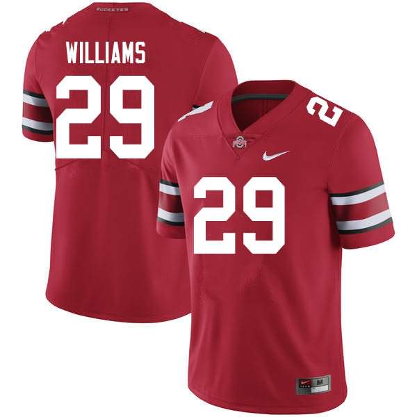 Men's Nike Ohio State Buckeyes Kourt Williams #29 Scarlet College Football Jersey Sport XWS85Q1V