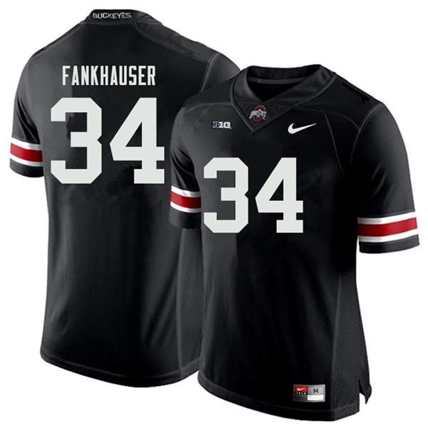 Men's Nike Ohio State Buckeyes Owen Fankhauser #34 Black College Football Jersey Official OLH50Q7V