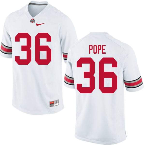 Men's Nike Ohio State Buckeyes K'Vaughan Pope #36 White College Football Jersey Cheap HLV61Q1B