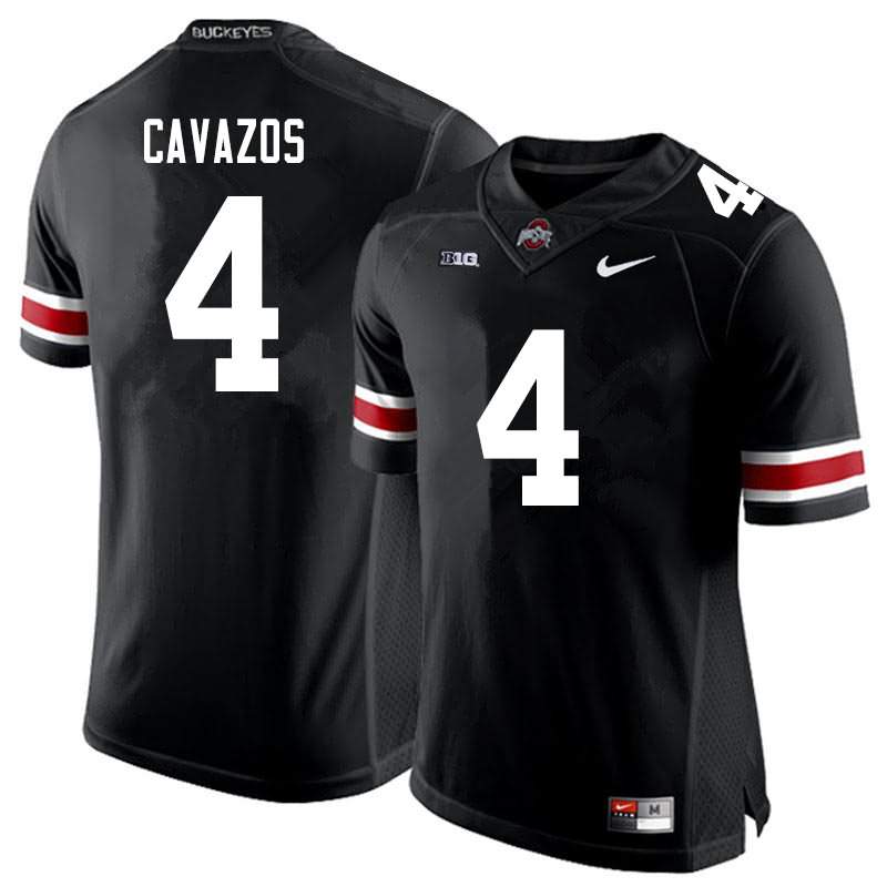Men's Nike Ohio State Buckeyes Lejond Cavazos #4 Black College Football Jersey July KOV83Q4T