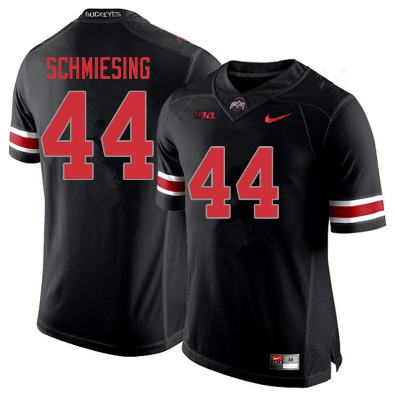 Men's Nike Ohio State Buckeyes Ben Schmiesing #44 Blackout College Football Jersey New Year HGQ75Q6P