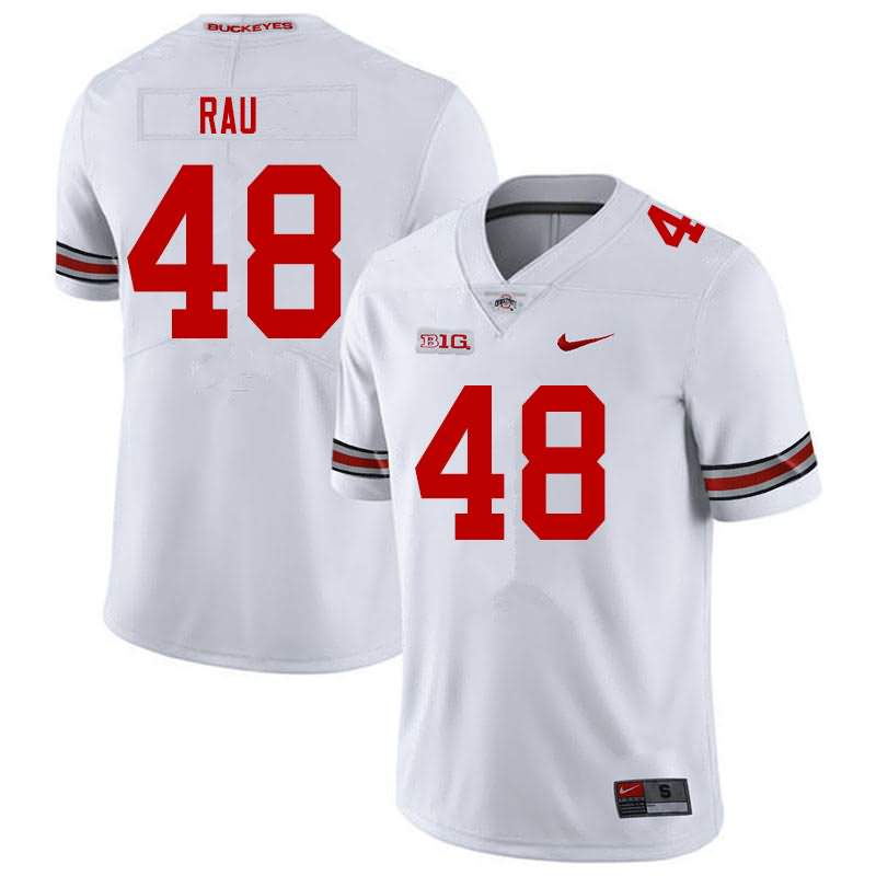 Men's Nike Ohio State Buckeyes Corey Rau #48 White College Football Jersey Supply CEL37Q8O