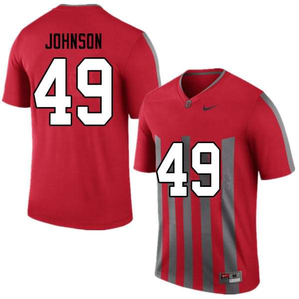 Men's Nike Ohio State Buckeyes Xavier Johnson #49 Throwback College Football Jersey Supply DGC11Q1D