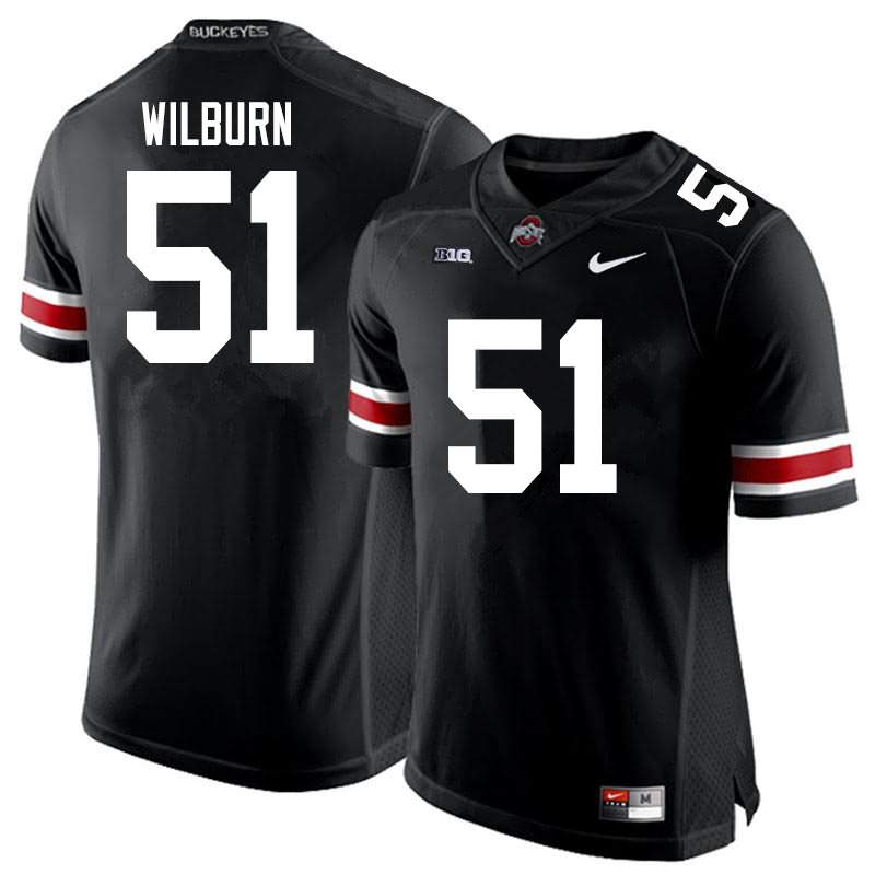 Men's Nike Ohio State Buckeyes Trayvon Wilburn #51 Black College Football Jersey Wholesale TDA71Q2B