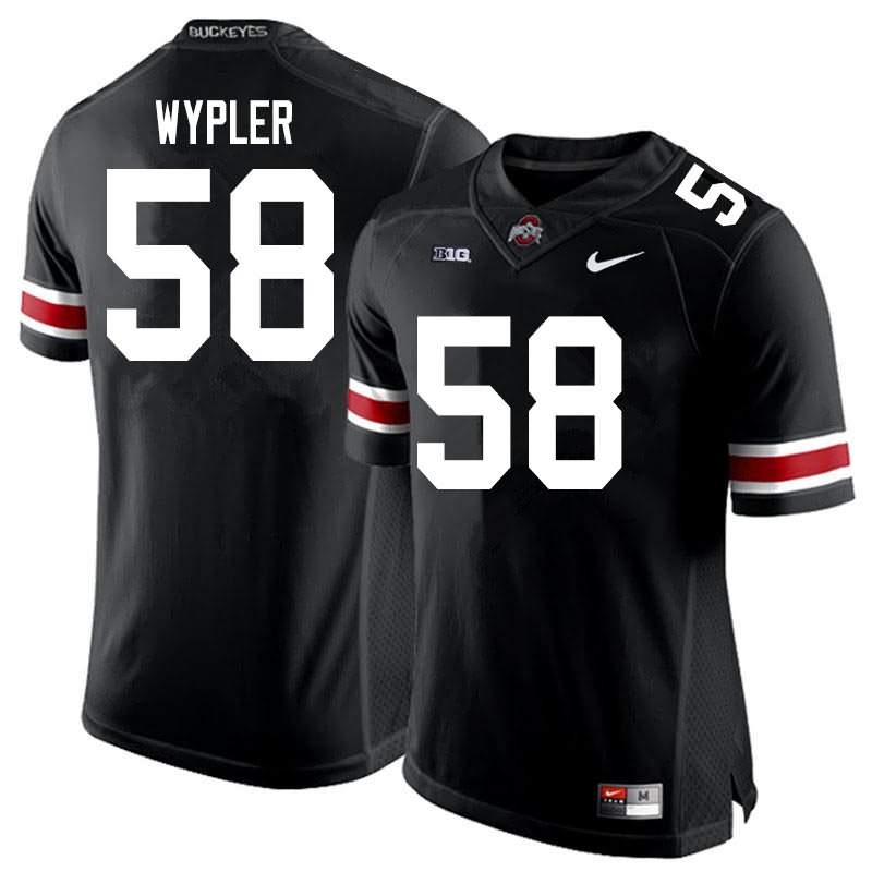 Men's Nike Ohio State Buckeyes Luke Wypler #58 Black College Football Jersey Ventilation LHW53Q2U