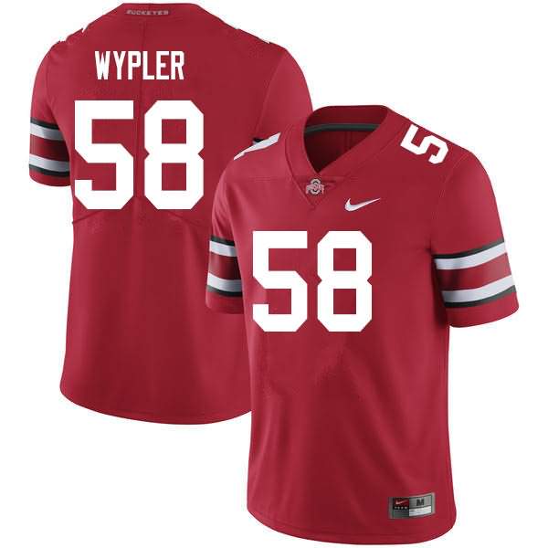 Men's Nike Ohio State Buckeyes Luke Wypler #58 Scarlet College Football Jersey Cheap STA42Q0Y