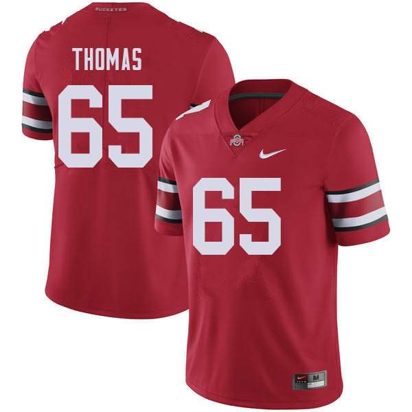 Men's Nike Ohio State Buckeyes Phillip Thomas #65 Red College Football Jersey Best AQV01Q7L