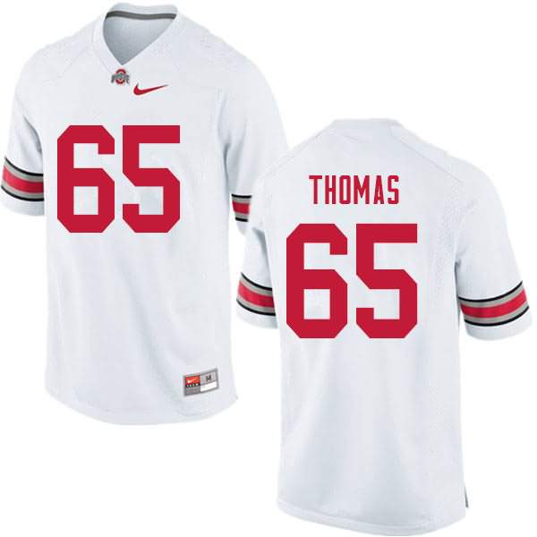 Men's Nike Ohio State Buckeyes Phillip Thomas #65 White College Football Jersey OG OQA53Q3L