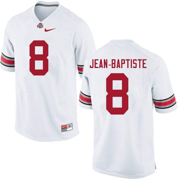 Men's Nike Ohio State Buckeyes Javontae Jean-Baptiste #8 White College Football Jersey Holiday QDE32Q6B