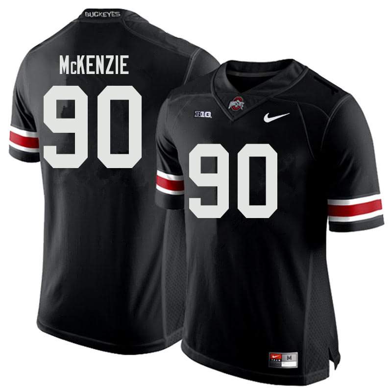 Men's Nike Ohio State Buckeyes Jaden McKenzie #90 Black College Football Jersey Super Deals BGY24Q2P