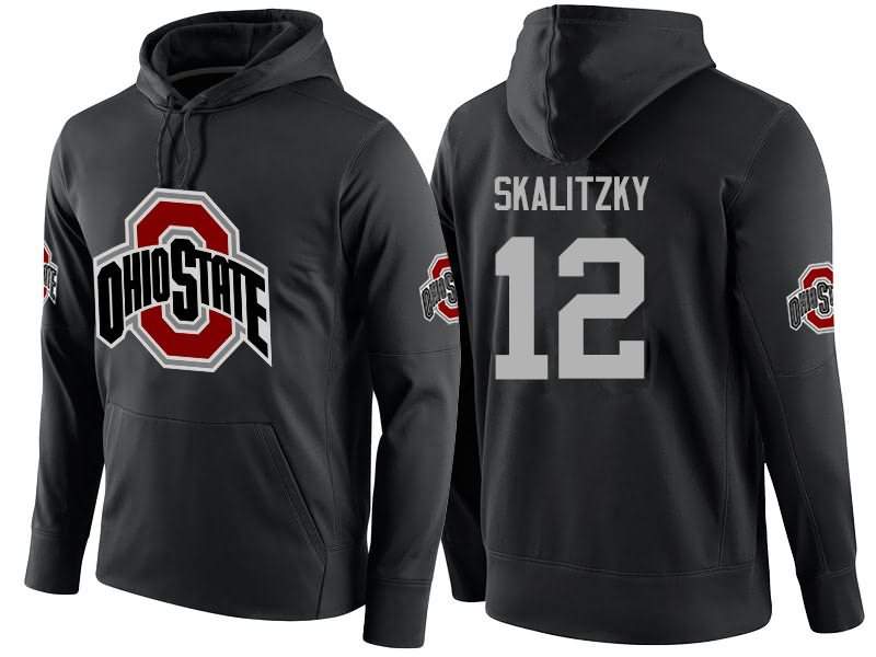 Men's Nike Ohio State Buckeyes Brendan Skalitzky #12 College Name-Number Football Hoodie Best HMV66Q5M