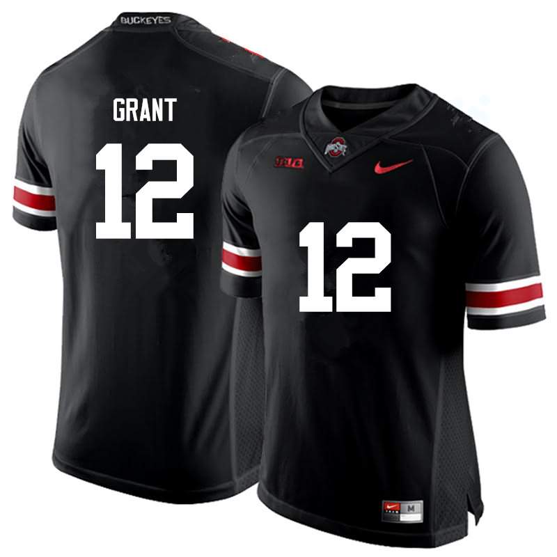 Men's Nike Ohio State Buckeyes Doran Grant #12 Black College Football Jersey August JCU35Q4D