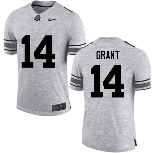 Men's Nike Ohio State Buckeyes Curtis Grant #14 Gray College Football Jersey Damping HQB78Q3O