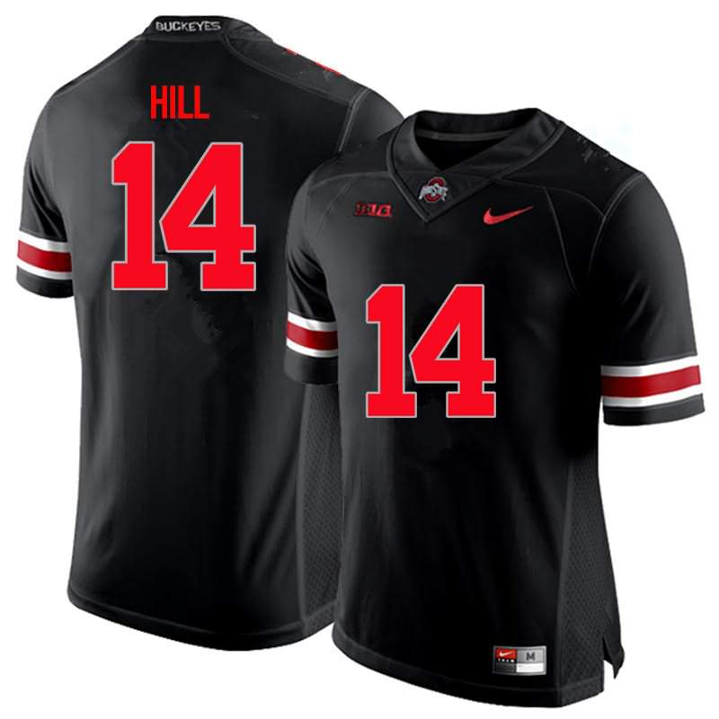 Men's Nike Ohio State Buckeyes KJ Hill #14 Black College Limited Football Jersey New Arrival FJX77Q5O