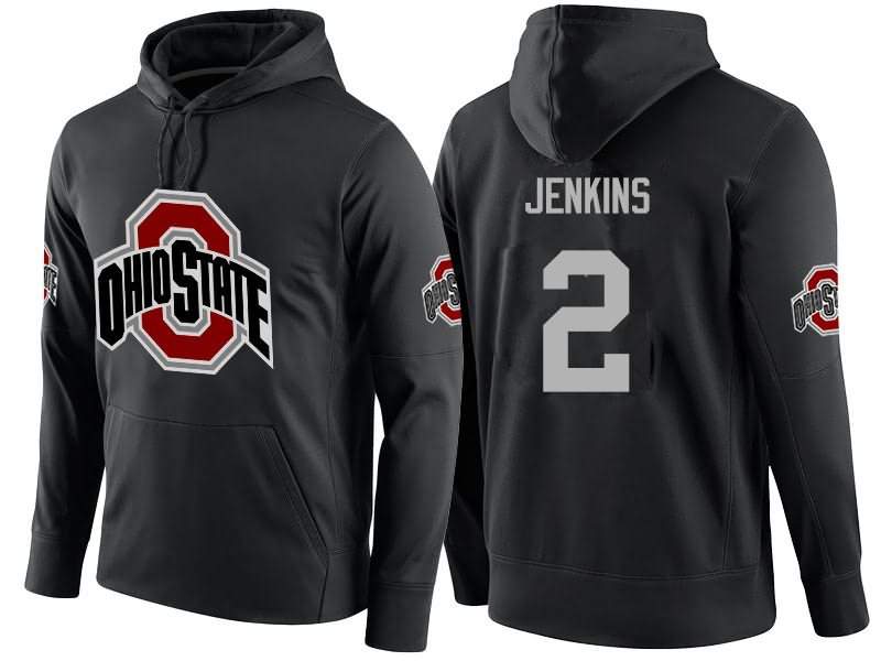Men's Nike Ohio State Buckeyes Malcolm Jenkins #2 College Name-Number Football Hoodie Check Out IYH87Q5R