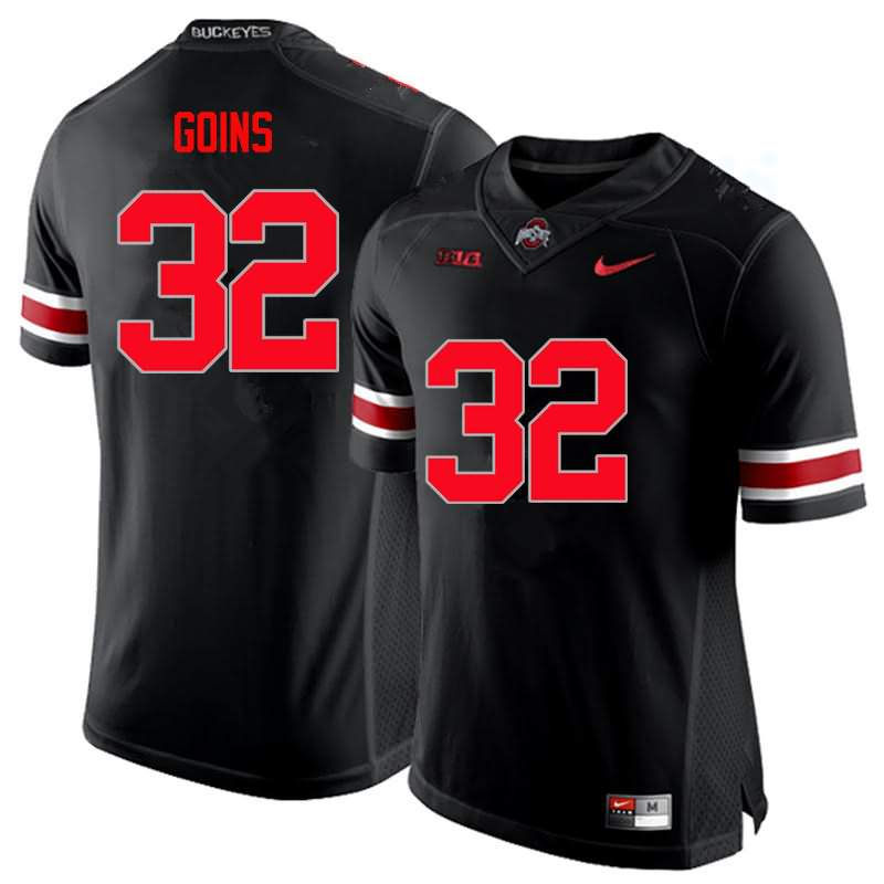 Men's Nike Ohio State Buckeyes Elijaah Goins #32 Black College Limited Football Jersey Lifestyle SYC68Q8N