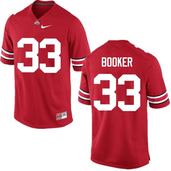 Men's Nike Ohio State Buckeyes Dante Booker #33 Red College Football Jersey Ventilation UIG12Q0B