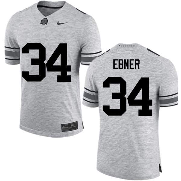 Men's Nike Ohio State Buckeyes Nate Ebner #34 Gray College Football Jersey Jogging ZCM07Q8Y