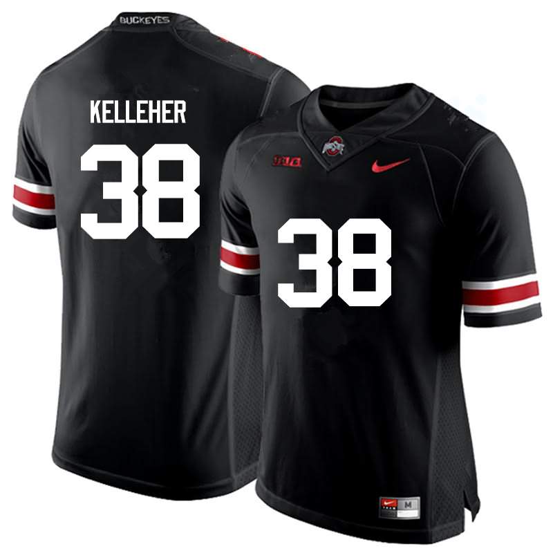 Men's Nike Ohio State Buckeyes Logan Kelleher #38 Black College Football Jersey High Quality XRM27Q2U