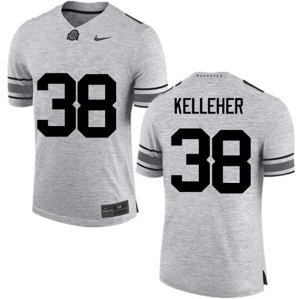 Men's Nike Ohio State Buckeyes Logan Kelleher #38 Gray College Football Jersey Stability DCW86Q5P