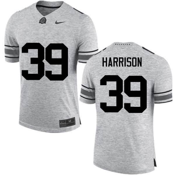 Men's Nike Ohio State Buckeyes Malik Harrison #39 Gray College Football Jersey New SDM25Q2W