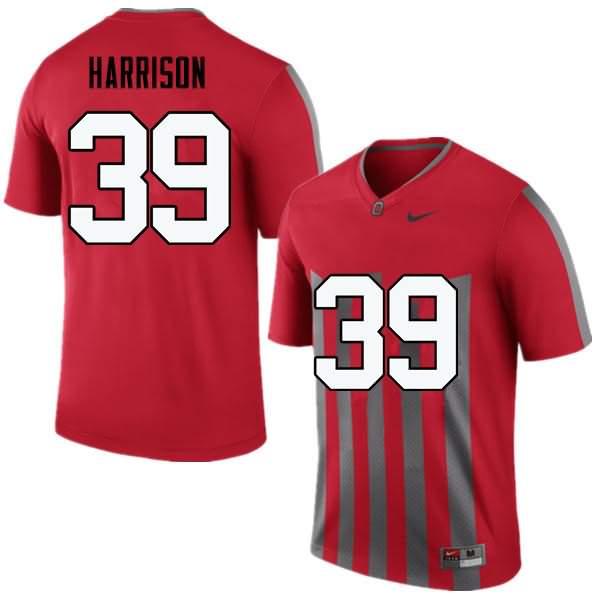 Men's Nike Ohio State Buckeyes Malik Harrison #39 Throwback College Football Jersey For Fans SSU85Q3C
