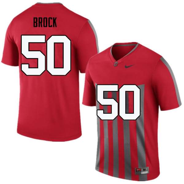 Men's Nike Ohio State Buckeyes Nathan Brock #50 Throwback College Football Jersey Colors GRR71Q0Q