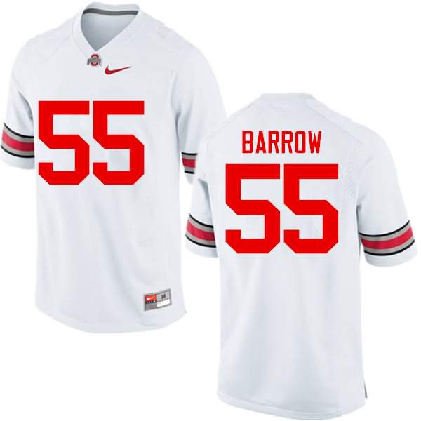 Men's Nike Ohio State Buckeyes Malik Barrow #55 White College Football Jersey Top Quality TEP51Q4H