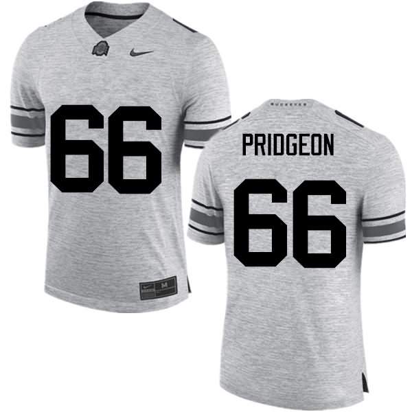 Men's Nike Ohio State Buckeyes Malcolm Pridgeon #66 Gray College Football Jersey Top Quality DLL31Q5C