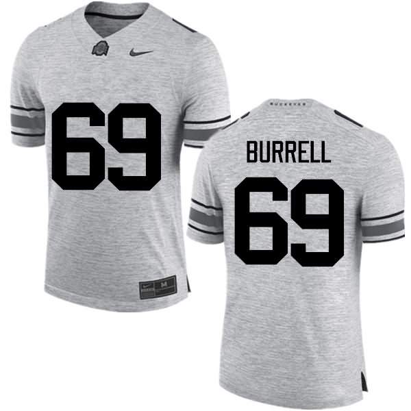 Men's Nike Ohio State Buckeyes Matthew Burrell #69 Gray College Football Jersey Holiday TIZ17Q3C