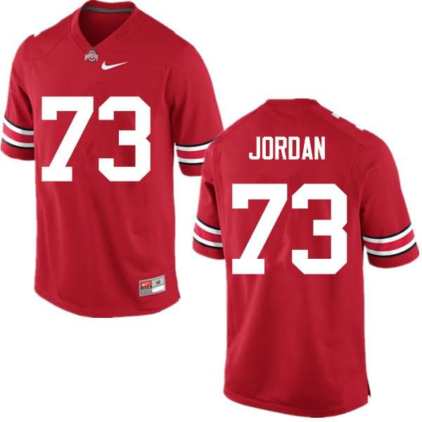 Men's Nike Ohio State Buckeyes Michael Jordan #73 Red College Football Jersey High Quality UBL71Q3D