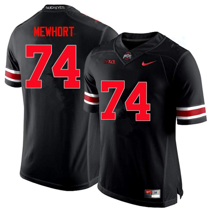 Men's Nike Ohio State Buckeyes Jack Mewhort #74 Black College Limited Football Jersey December VFD06Q6E