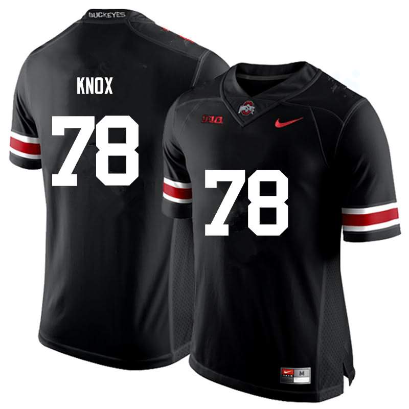 Men's Nike Ohio State Buckeyes Demetrius Knox #78 Black College Football Jersey Limited QLA72Q2V