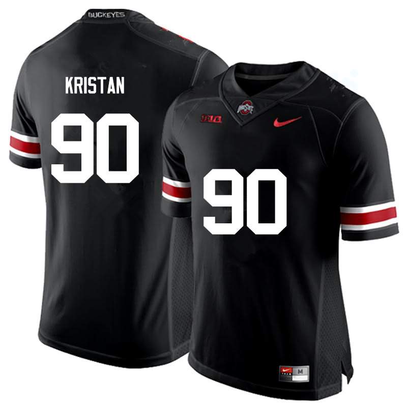Men's Nike Ohio State Buckeyes Bryan Kristan #90 Black College Football Jersey February YIH77Q5T